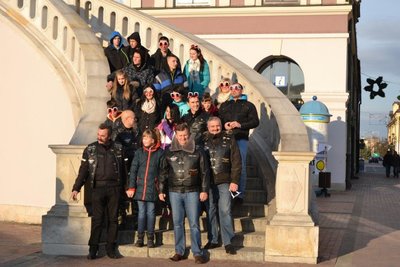 Nie mogło obejść się bez pamiątkowej fotografii na schodach Ratusza.