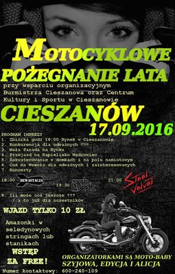 Motocyklowe pożegnanie lata - Cieszanów