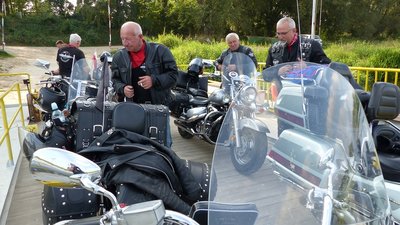 przeprawa przez Bug promem<br />Zaburze - Mielnik